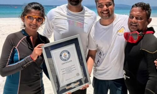 ಸಮುದ್ರದಾಳದಲ್ಲಿ ಭಾರತದ ಬೃಹತ್ ತ್ರಿವರ್ಣ ಧ್ವಜ ಅನಾವರಣ: ಗಿನ್ನೆಸ್ ದಾಖಲೆ ಬರೆದ ಐತಿಹಾಸಿಕ ಸಾಹಸದಲ್ಲಿ ಕನ್ನಡಿಗ ಶರತ್ ಆರ್. ಅಶೋಕ್ ಭಾಗಿ