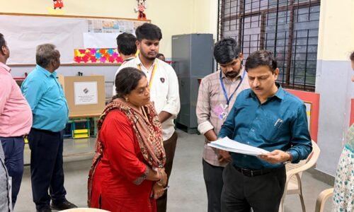 ಶಿಕ್ಷಕರ ಕ್ಷೇತ್ರದ ಚುನಾವಣೆಗೆ ಮುನ್ನ ಮತಗಟ್ಟೆಗಳ ಪರಿಶೀಲನೆ ನಡೆಸಿದ ಅಪರ ಜಿಲ್ಲಾ ಚುನಾವಣಾಧಿಕಾರಿ ಕೆ. ಎನ್. ರಮೇಶ್
